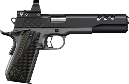 Kimber Super Jagare 10mm, 6" Barrel, Charcoal Gray Frame, Black Slide, Micarta Grip, DeltaPoint Pro Optic, 8rd