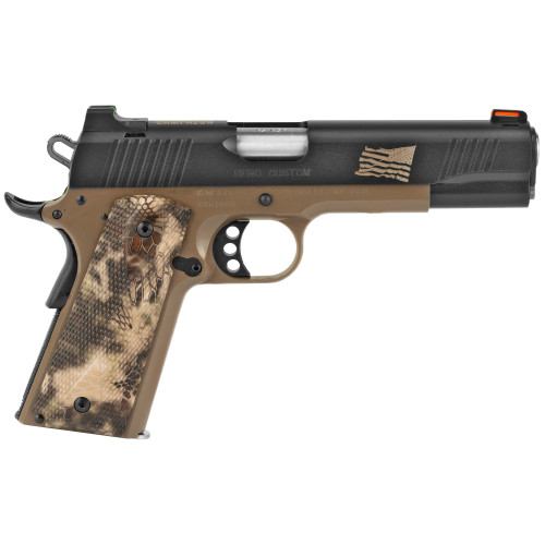 Kimber Hero Custom 45 ACP, 5.25" Barrel, Boot Campaign Engraving, Highlander G10, 7rd
