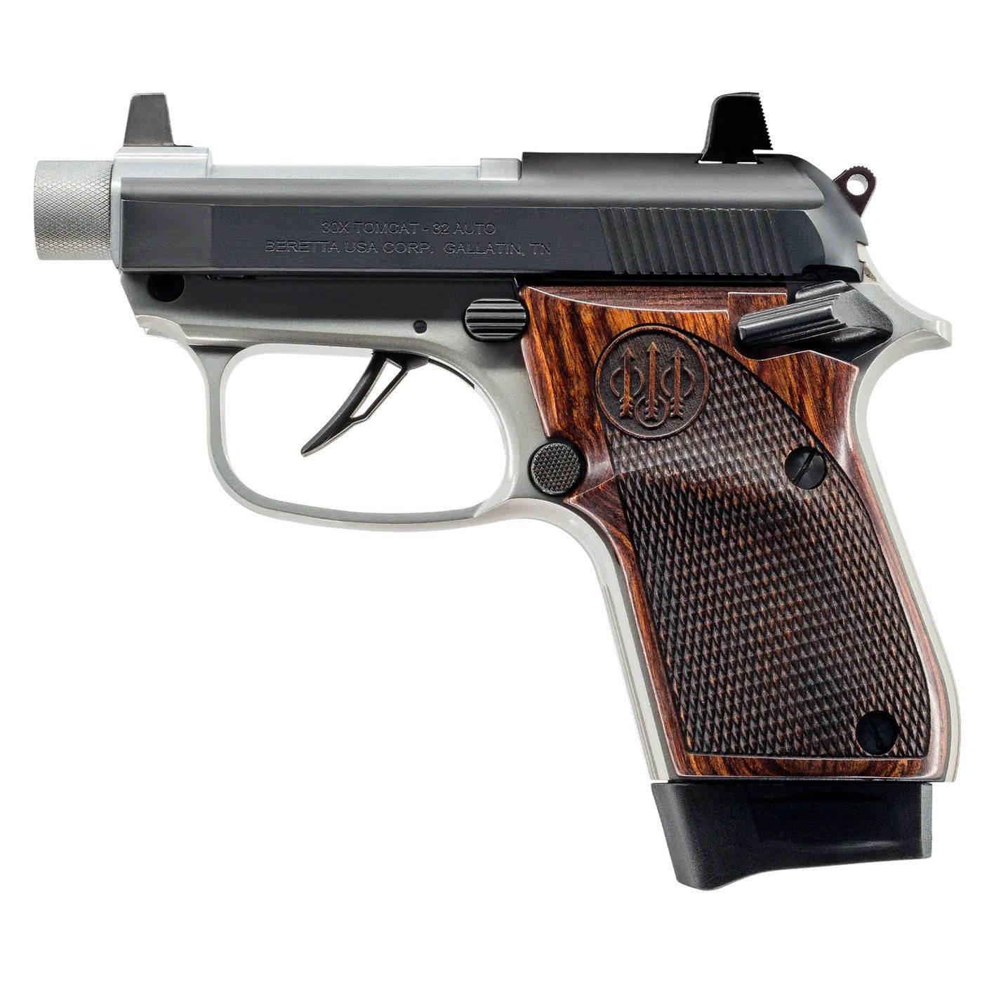 Beretta 30X Tomcat Pistol J30X32R8M1, 32 ACP, 2.4in, Alloy Frame, Wood Grips, 8 Rds