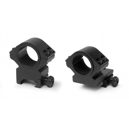 Konus 2-Piece Steel Riflescope Rings With Quick Release Lever 30mm Low - Matte Black 7411