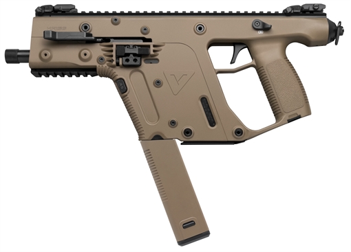 Kriss USA Vector SDP Gen2 10mm Auto 33+1 5.50" Black Nitride Threaded Barrel, Flat Dark Earth Picatinny Rail Receiver, FDE Polymer Grip, Glock Magazine Compatible KV10PFD20