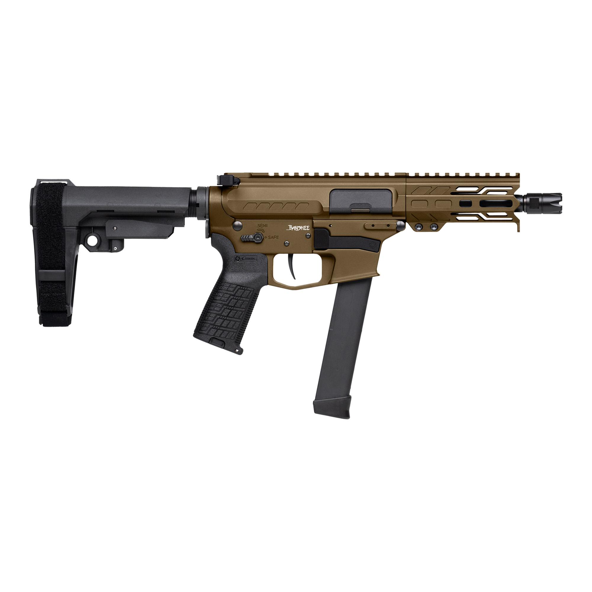 CMMG MKGs Banshee Pistol 99A290F-MB, 9mm, 5", CMMG RIPBRACE, Midnight Bronze Finish, 33 Rds