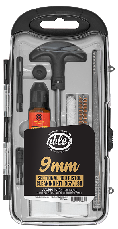 Shooters Choice SHF-SRK-9MM-ABLE 9mm Pistol Cleaning Kit