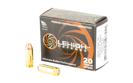 Lehigh Defense Xtreme Defense 10mmAuto 115gr Lehigh Defense XD FMT 20 Per Box/10 Case LA10115XD