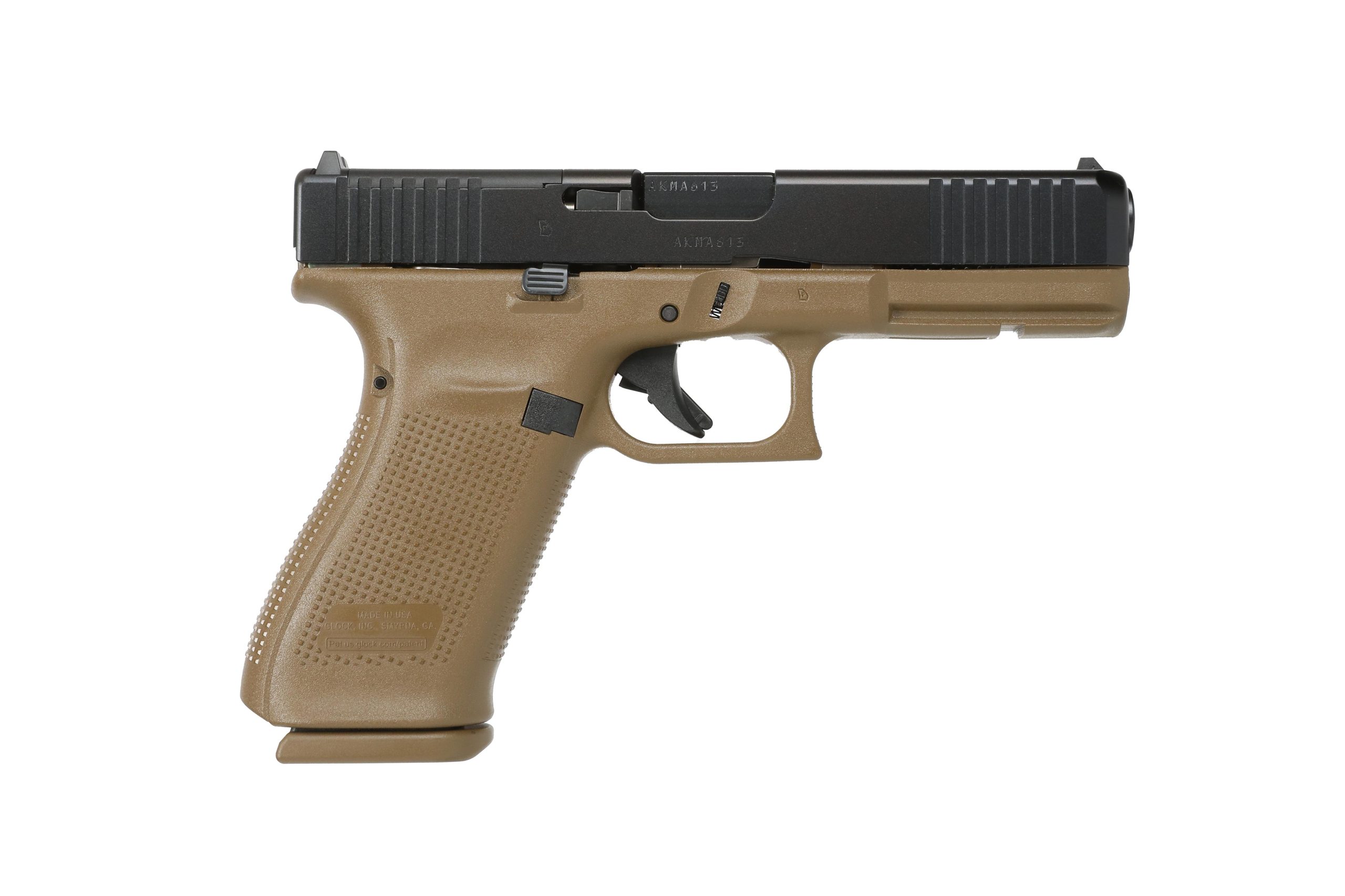 Glock G20 G5 MOS Pistol UA205S203MOSD, 10mm, 4.61in, FDE Frame Grips, 15 Rds