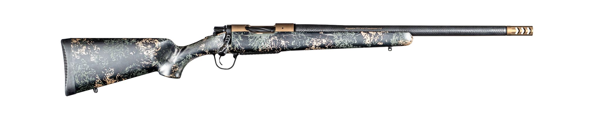 Christensen Ridgeline Rifle 801-06198-02, 308 Win, 16", Carbon Stock W/green and Tan Accents, 4 Rds