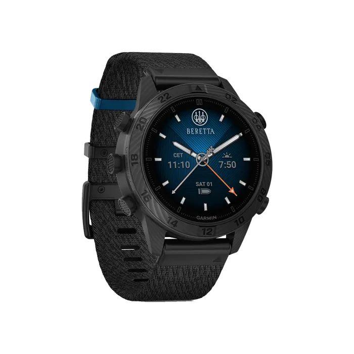 Beretta Garmin MARQ Commander 500 Year Anniversary Watch OR131A35620099, Carbon Fiber Case, 46mm, Black Band