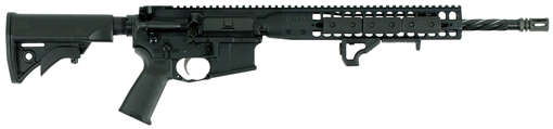 LWRC Direct Impingement Rifle, Semi-automatic Rifle, 223 Rem/556NATO, 16.1" Cold Hammer Forged Spiral Fluted Barrel, 1:7 Twist, Black Finish, LWRCI Compact Stock, Magpul MOE+ Grip, 10Rd, LWRCI Modular Free Float Rail, LWRCI Monoforge Upper Receiver, Califo