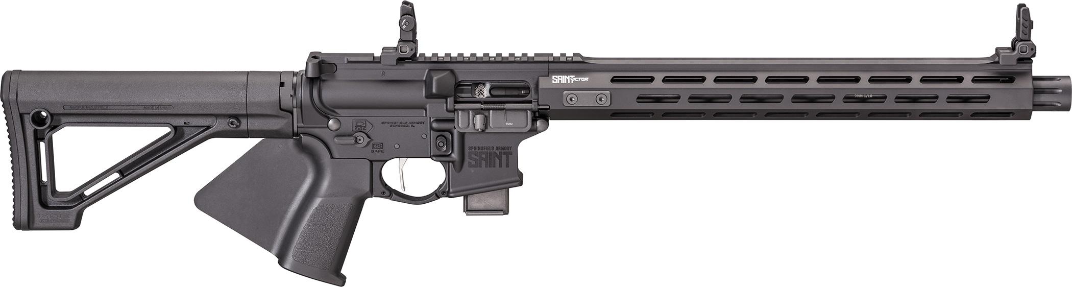 Springfield Saint Victor Rifle STV91609BCA, 9mm, 16", Tactical Stock Strike Industries (blk) Stock, 10 Rds
