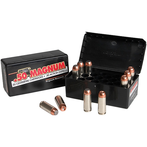 Magnum Research Blount, 50 Action Express, 350 Grain, Jacketed Soft Point, 20 Round Box DEP50JSP350B