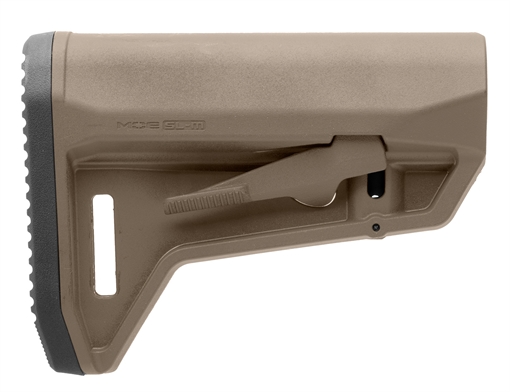 Magpul Industries MOE SL-M Carbine Stock, Fits Mil-Spec Buffer Tubes, Matte Finish, Flat Dark Earth MAG1242-FDE MAG1242FDE