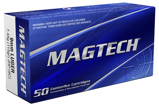Magtech Range/Training 9mmLuger 115gr Jacketed Hollow Point 50 Per Box/20 Case 9C