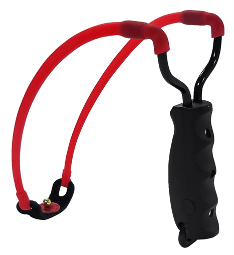 Marksman Marksman Traditional Slingshot Red Hyper-Velocity Band Black Molded Handle 3030
