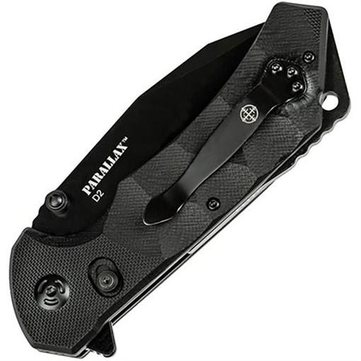 Master Cutlery Elite Tactical Parallax Manual Folding Knife 3 1/2" Blade Black ET-FDR005BK