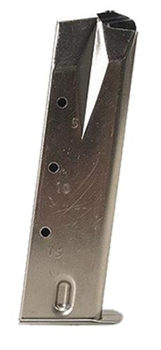 Mec-Gar Standard Nickel Detachable 15rd 9mm Luger for Ruger P95/P85/P89/P93/P94 MGRP8515N