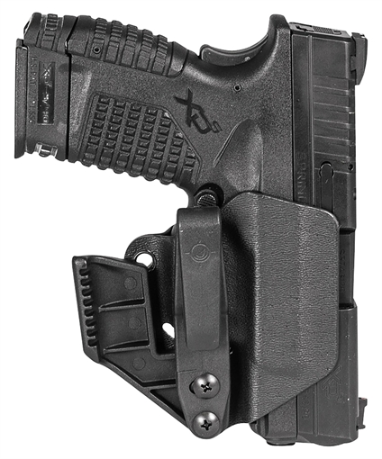 Mission First Tactical Minimalist Holster IWB Black Polymer Belt Clip Fits Springfield XD-S 9/40 3.30" Barrel Ambidextrous H2SFXDSAIWBM