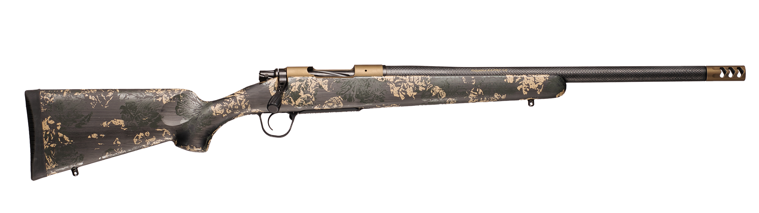 Christensen Ridgeline FFT TI Rifle 801-060080-00, 22 Creedmoor, 20", Carbon Fiber w/Green and Tan Accents Stock, 4 Rds