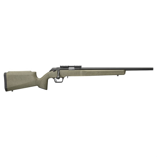 Springfield Model 2020 Rimfire, Target Rifle, Bolt Action Rifle, 22 LR, 20" Barrel, Threaded 1/2x28, Matte Finish, Black, Olive Drab Green with Black Webbing Polymer Reinforced Target Stock, 10 Rounds, 1 Magazine BART92022GBW