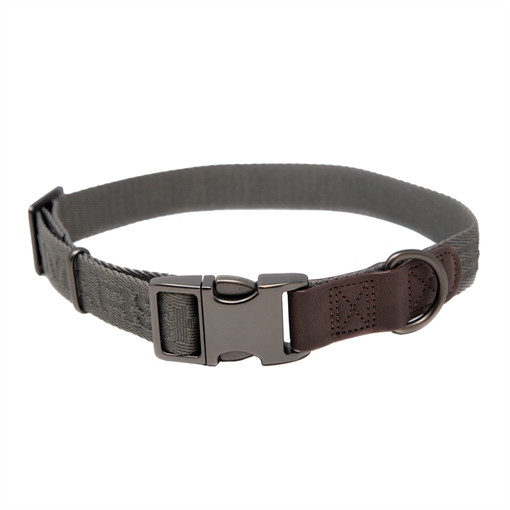 MoMarsh Adjustable Dog Collar 15"-23" Gun Metal Grey 34203
