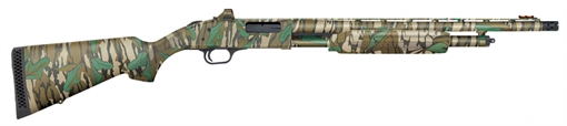 Mossberg 500 Turkey 20 Gauge 5+1 3" 20", Mossy Oak Greenleaf, Optic Cut Rec, Synthetic Furniture, Fiber Optic Front Sight, X-Factor Ported Choke, Includes Holosun Red Dot 54342
