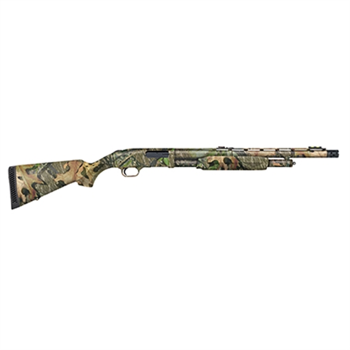 Mossberg 500 Full Size 12 Gauge Pump 3" 5+1 20" Mossy Oak Obsession Vent Rib Barrel & Integral Scope Mount Steel Receiver, Fixed Mossy Oak Obsession Synthetic Stock, X-Factor Ported Choke 52280