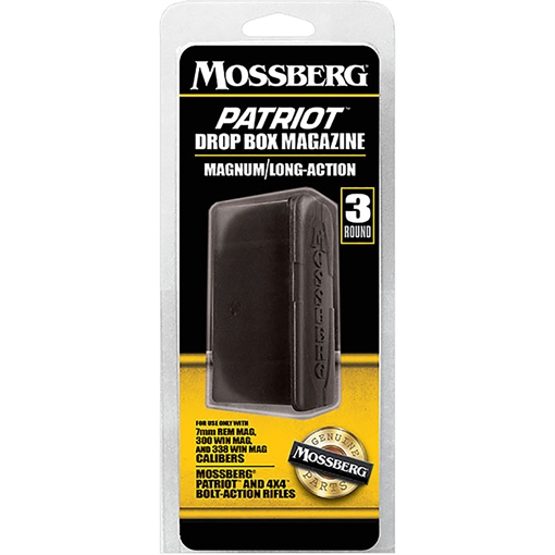Mossberg Mossberg, Magazine, Long Action Caliber, 25-06 Rem, 270 Win, 30-06, 3 Rounds, Fits Patriot and 4X4 Rifles, Black 95034