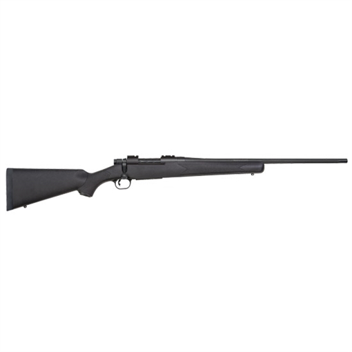 Mossberg Patriot Full Size 243 Win 5+1 22" Matte Blued Fluted Barrel, Drilled & Tapped Matte Blued Stainless Steel Receiver, Black Fixed Synthetic Stock, Right Hand 27838