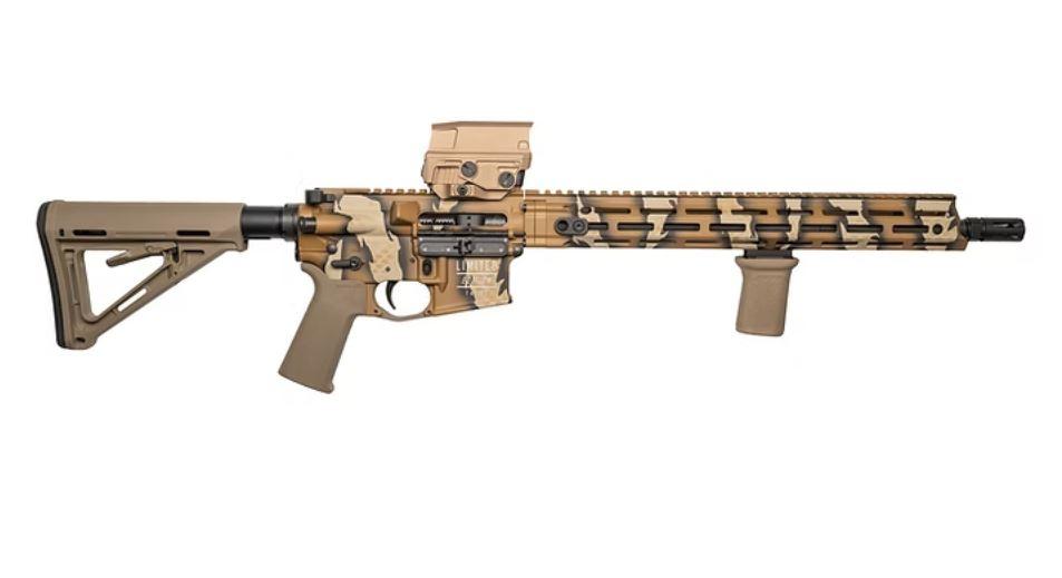Custom & Collectible Daniel Defense DDM4 V7 Tiger Stripe Edition Rifle CNCDDTSV7, 5.56 NATO, 16", w/Vortex AMG UH-1, Tiger Stripe Camo, 30 Rds