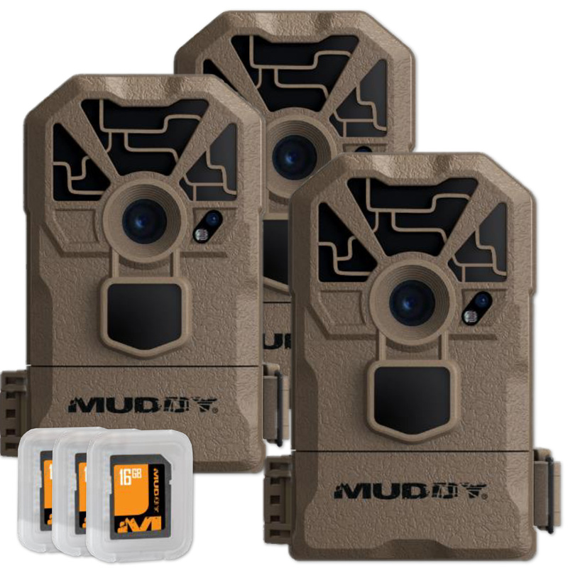 Muddy Outdoors Pro Cam 12MP Trail Cameras 3pk #MUD-MTC100K-3PK