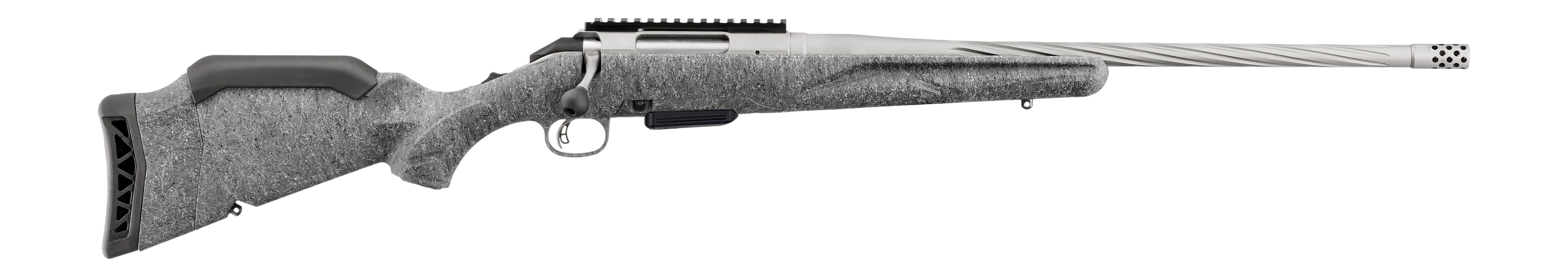 Ruger American Generation II Rifle 56910, 223 Rem, 20", Gray Splatter Gen II American Stock, Cobalt Cerakote, 5 Rds