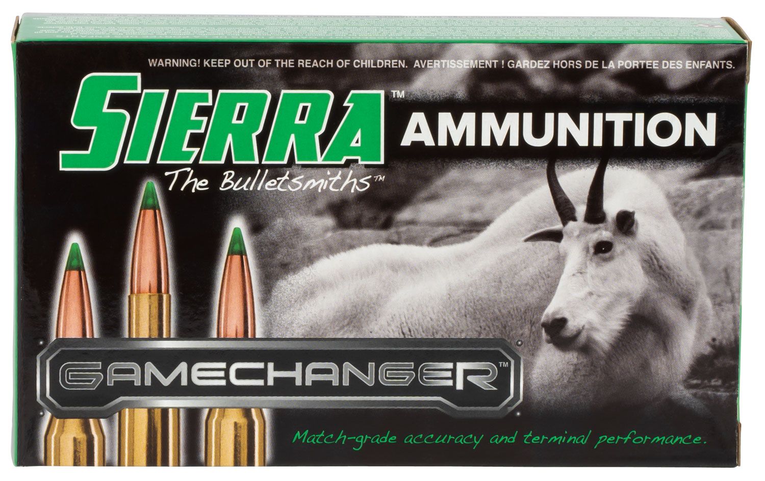 Sierra Bullets GameChanger Rifle Ammunition A455008, 7mm Rem, Sierra Tipped GameKing, 150GR, 3000fps, 20 Rd/bx