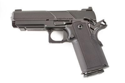 Nighthawk Custom Agency Series Double Agent Pistol 1343-RMR, 9MM, 4.25", Double Stack, Diamond Checkered Slide Cuts & Grips, DLC Bull Barrel, Optic Ready, 16 Rds