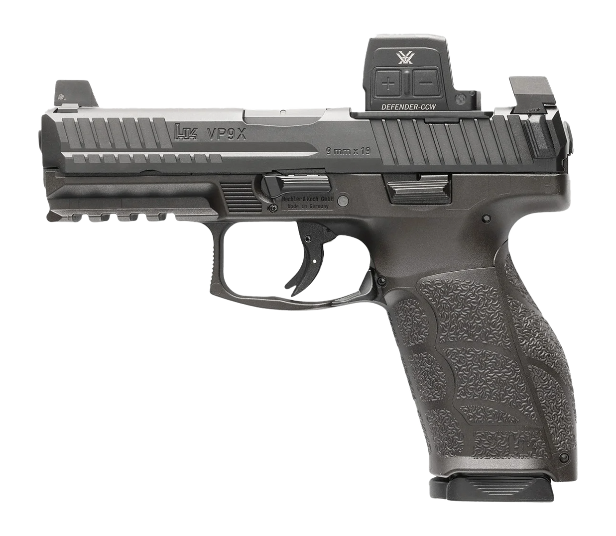 Heckler & Koch VP9A1 X w/Optic Pistol 81001357, 9mm, 4.09in, Textured Grips, Black Finish, 15 Rds