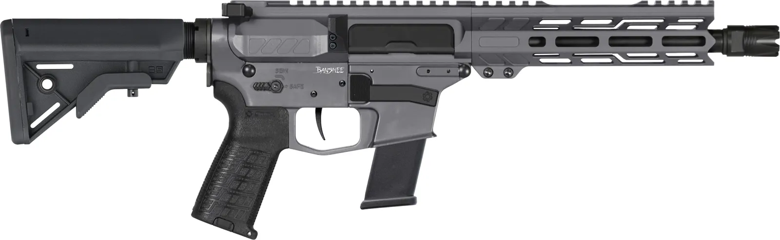 CMMG Banshee MK10 SBR 10AFB0F-TNG, 8", 10mm, Tungsten Finish, B5 Stock, 15+1