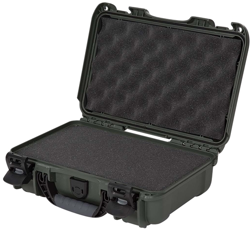 Nanuk 909 Waterproof & Airline Approved Olive Resin w/ Cubed Foam 11.44" L x 7" W x 3.68" H Interior Dimensions 9091006