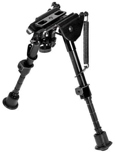 NcStar Precision Grade Compact Notched Bipod 5.5-8" w/Notched Legs Aluminum/Steel Includes 3 Adapters ABPGC2