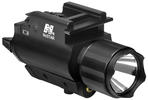 NcStar Flashlight & Green Laser Black Anodized 200 Lumens White Cree LED AQPFLSG