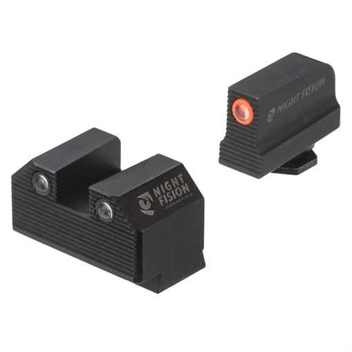 Night Fision Optics Ready Stealth Night Sight Set Orange Front Black Rear for Glock 43x MOS GLK-003-290-297-OGZG