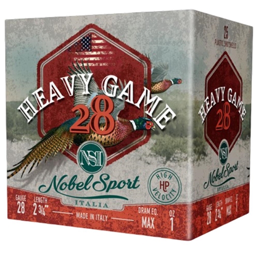 Nobel Sport Heavy Game 28 Shotshells 28 ga 2-3/4" 1 oz 1205 fps #7.5 25/ct ANSH2875