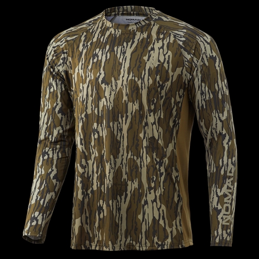 Nomad Camo Pursuit Long Sleeve Shirt Mossy Oak Bottomland L N1200035-922-L