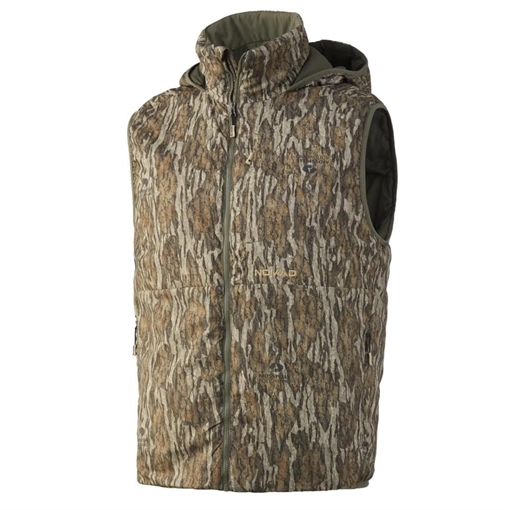 Nomad PMD Camo Hooded Vest Mossy Oak Bottomland L N4000094-984-L