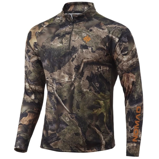 Nomad Pursuit Camo 1/4 Zip Long Sleeve Shirt Mossy Oak DropTine M N1200037-985-M