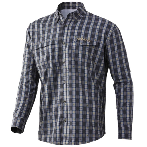 Nomad Stretch-Lite Plaid Long Sleeve Shirt Mud M ONN1500048241M
