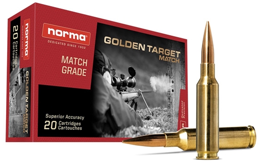 Norma Ammunition Dedicated Precision Golden Target Match 300NormaMag 230gr Hollow Point Boat Tail 20 Per Box/10 Case 20174602