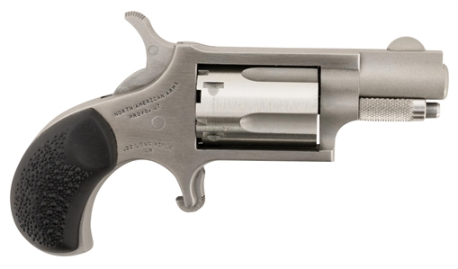 North American Arms Mini-Revolver Carry Combo 22 LR 5 rd 1.13" Barrel, Stainless Steel Barrel/Cylinder/Frame, Black Rubber Grip, Includes Exclusive Holster Package 22LRGRCHS