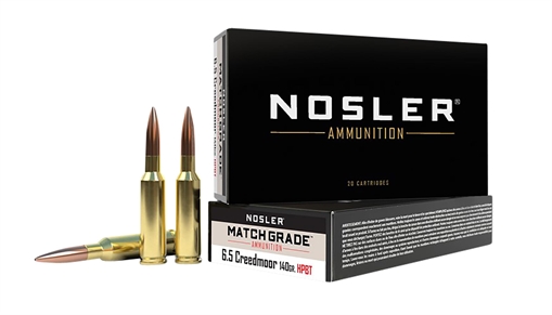 Nosler Match Grade 6.5Creedmoor 140gr Custom Competition Hollow Point Boat Tail 20 Per Box/10 Case 43455