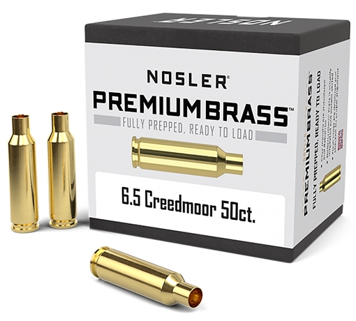 Nosler Premium Brass Unprimed Cases 6.5Creedmoor Rifle Brass 50/Box 44824