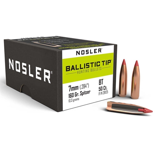 Nosler Nosler Ballistic Tip Hunting Bullets 7mm 160 gr. Spitzer Point 50 pk. 28125