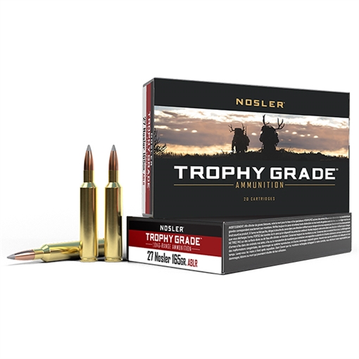 Nosler Nosler Trophy Grade Long Range Rifle Ammunition 27 Nosler 165 gr. ABLR 20 rd. 61237