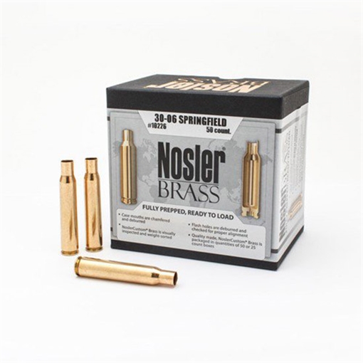 Nosler Unprimed Brass Rifle Cartridge Cases 50/ct .30-06 Sprg 10226
